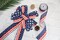 1 Roll Patriotic Ribbon Red White and Blue Ribbon American Flag Ribbon 2.5 Inch 4th of July Ribbon Wired for Independence Day Craft Sewing Gift Wrapping